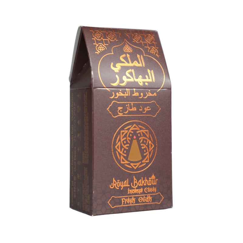 Royal Bakhour Fresh Oudh Incense Cones-Long-Lasting Arabian Fragrance 30 Cones - Image 1